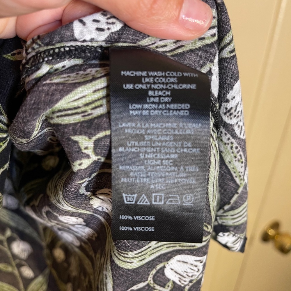 Anthropologie Black and White Floral Blouse - Picture 4 of 9